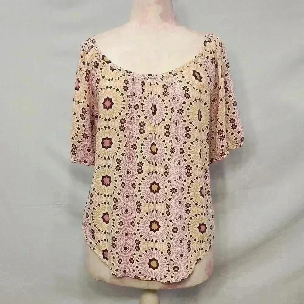 Lucky Brand Geometric Pattern Top